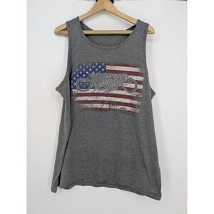 Jamboree In The Hills 2018 Tank Top Men XL Gray American Flag Country Music Fest